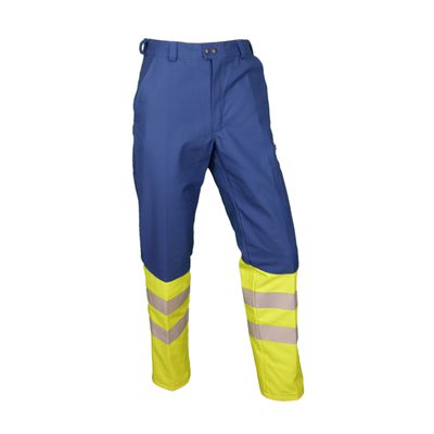 Warn-Bundhose royalblau/leuchtgelb