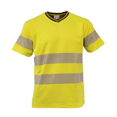 Warn-T-Shirt Bio Cotton EN 20471 Leuchtgelb