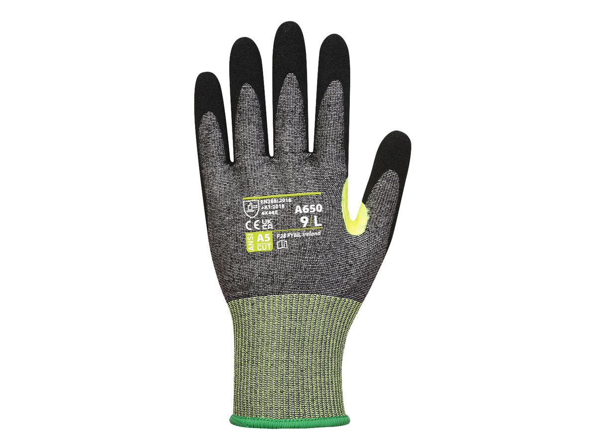 Handschuh CS Cut E15 Nitril grau/schwarz