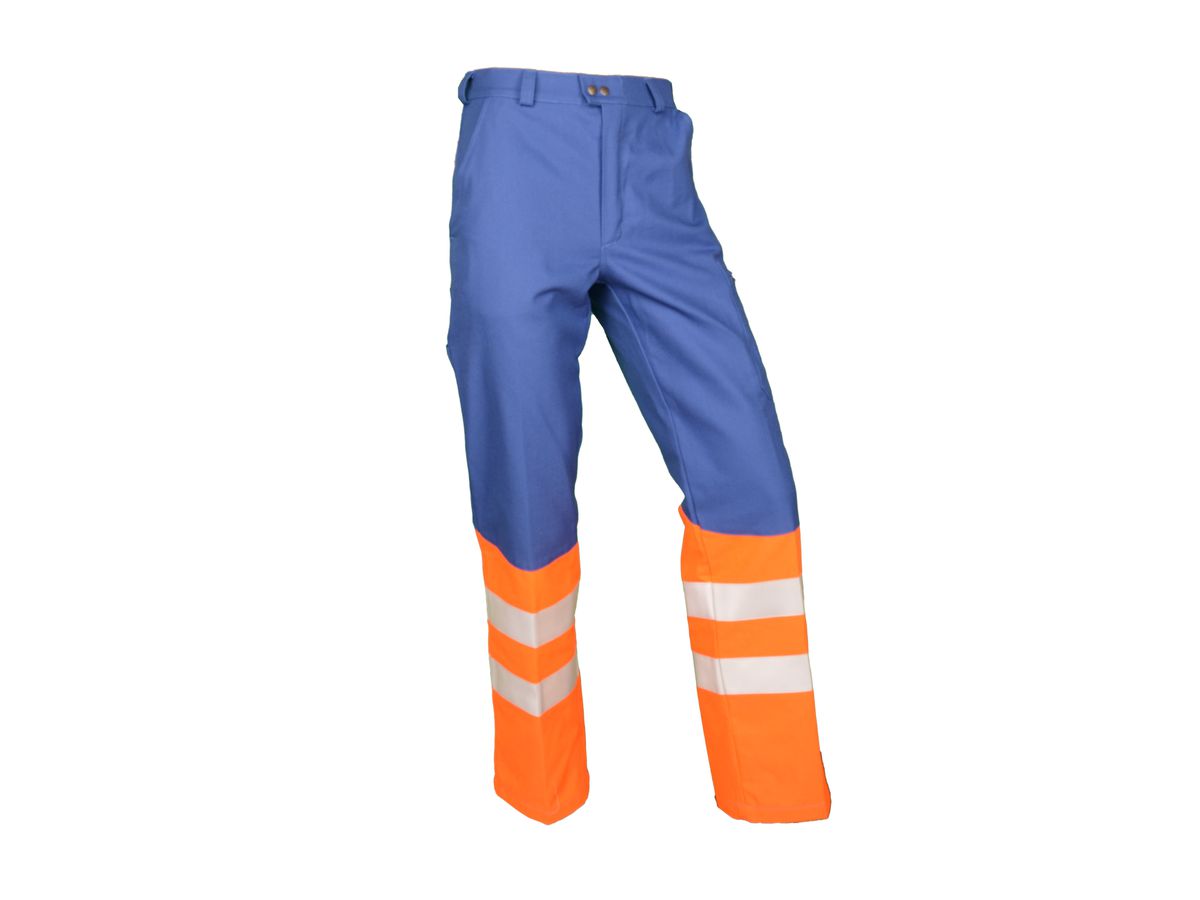 Warn-Bundhose royalblau/leuchtorange