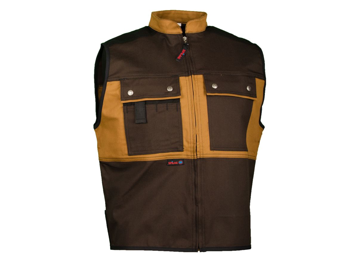 Gilet Powerline diamantstretch marrone