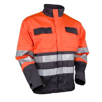 Warn-Jacke Multifunktion 320 orange/grau