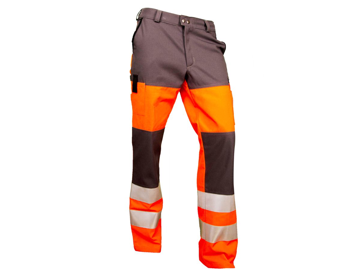 Warn-Bundhose Multifunktion orange/grau