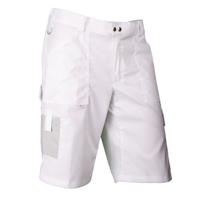 Bermudas Swissline Light-Stretch weiss/hellgrau