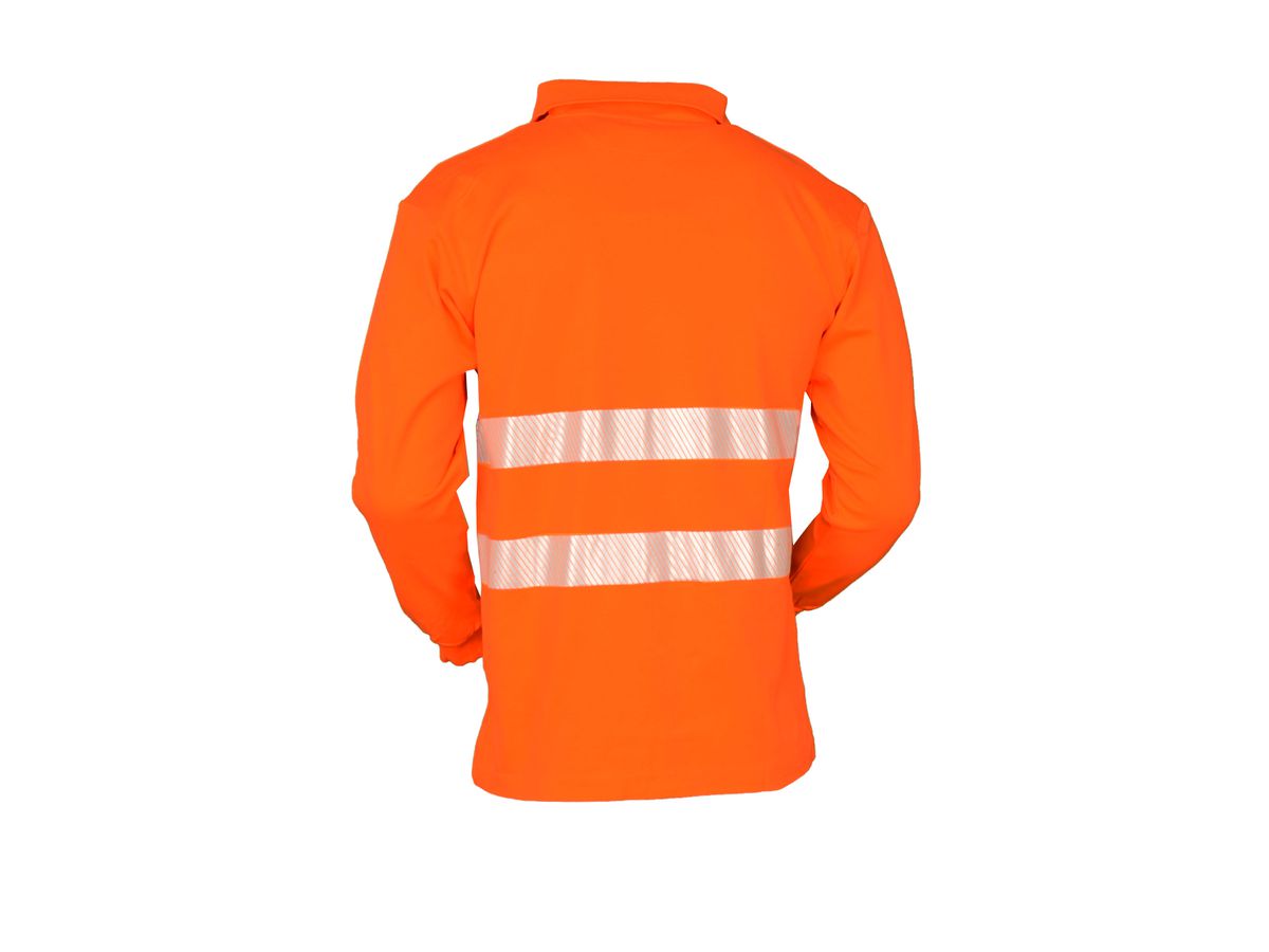 Shirt, langarm - Kragen, Reflex & 1/4 zip - 100%CO - orange