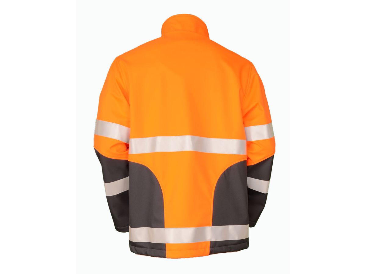 Warn-Softshelljacke Safetyline EN 20471 orange/grau