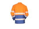 Warnjacke leuchtorange/royalblau