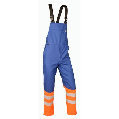 Warnlatzhose royalblau/leuchtorange