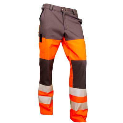 Warn-Bundhose Multifunktion orange/grau