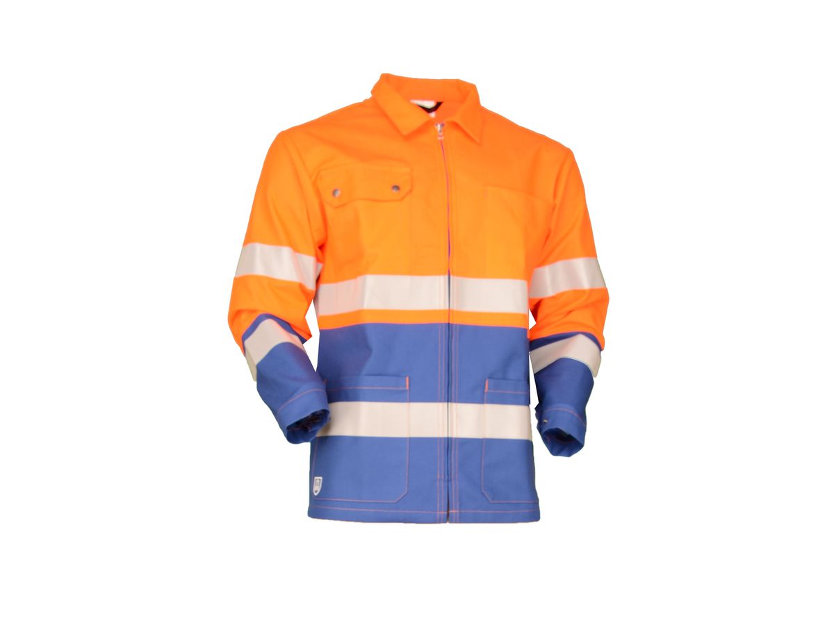 Warnjacke EN 20471 royal/orange