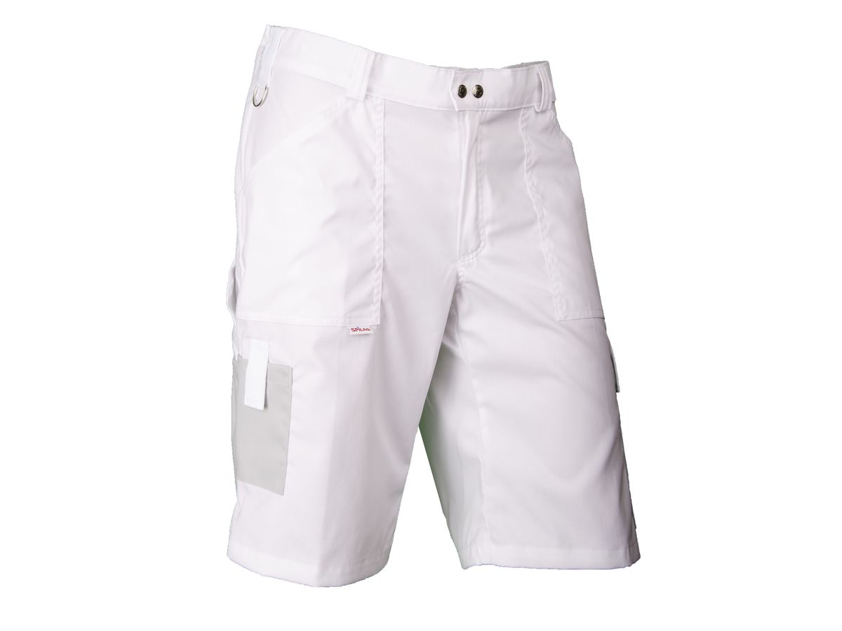 Bermudas Swissline Light-Stretch weiss/hellgrau