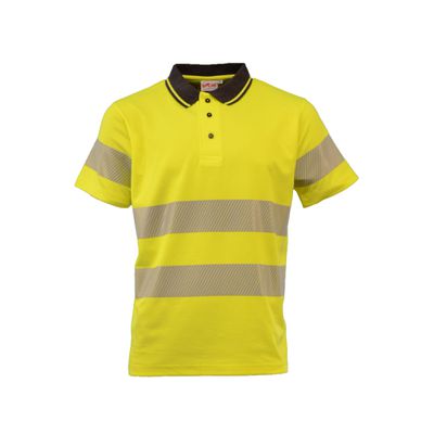 Warn-Poloshirt Bio-Cotton EN 20471 Leuchtgelb