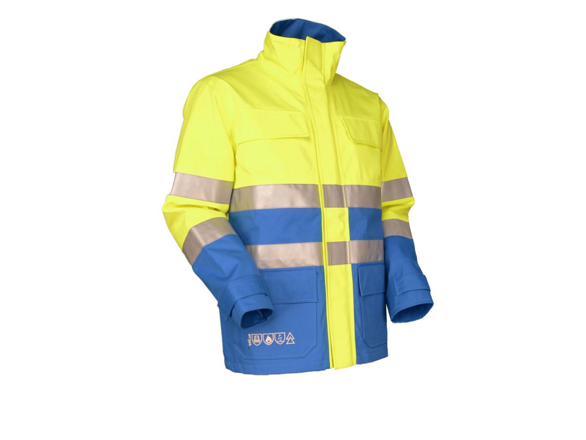 Multi-6 HiVis Regenjacke SIGMA, Textreme Protect gelb/royal