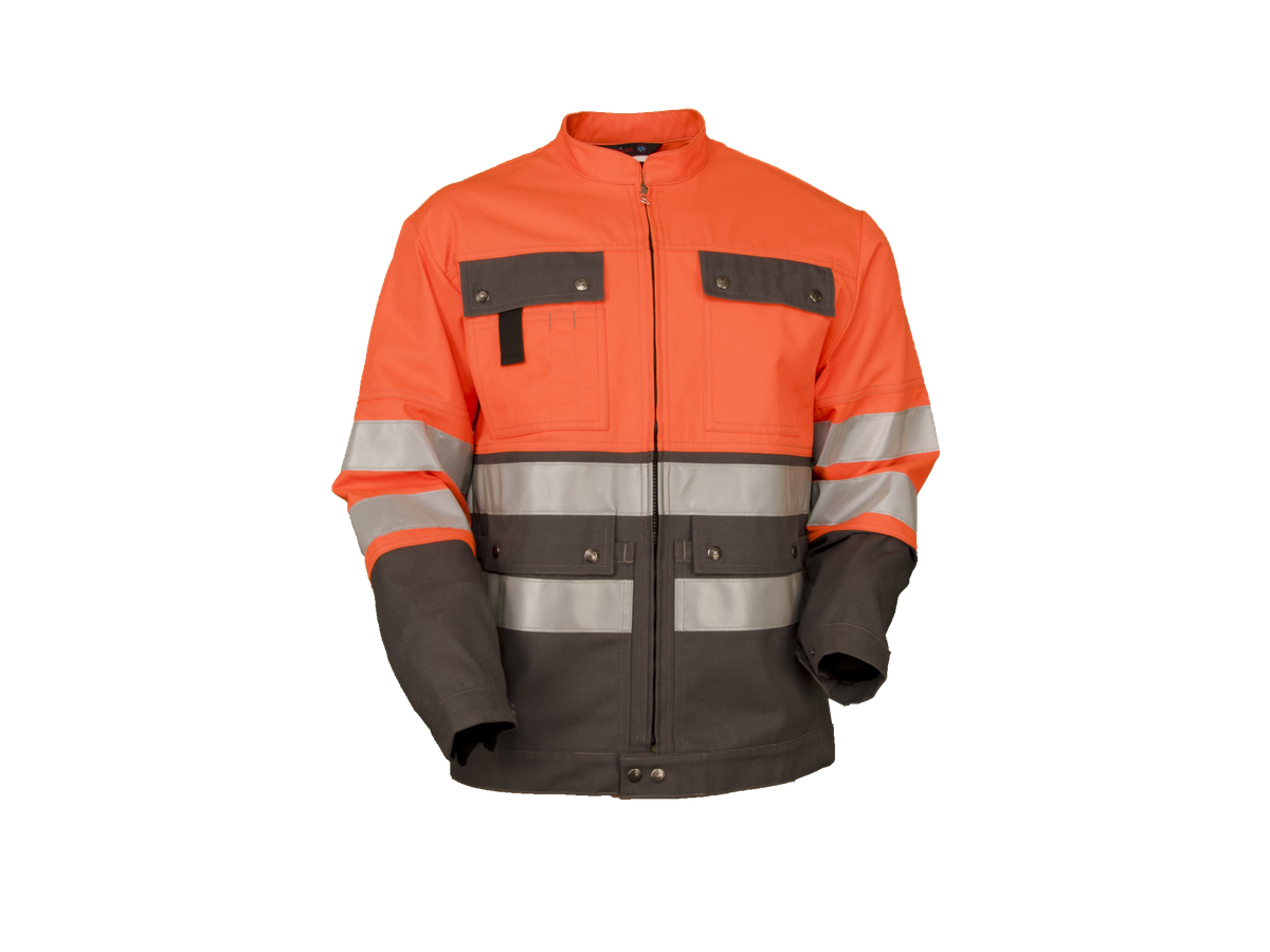 Giacca alta visibilità Safetyline EN 20471 arancione/grigio