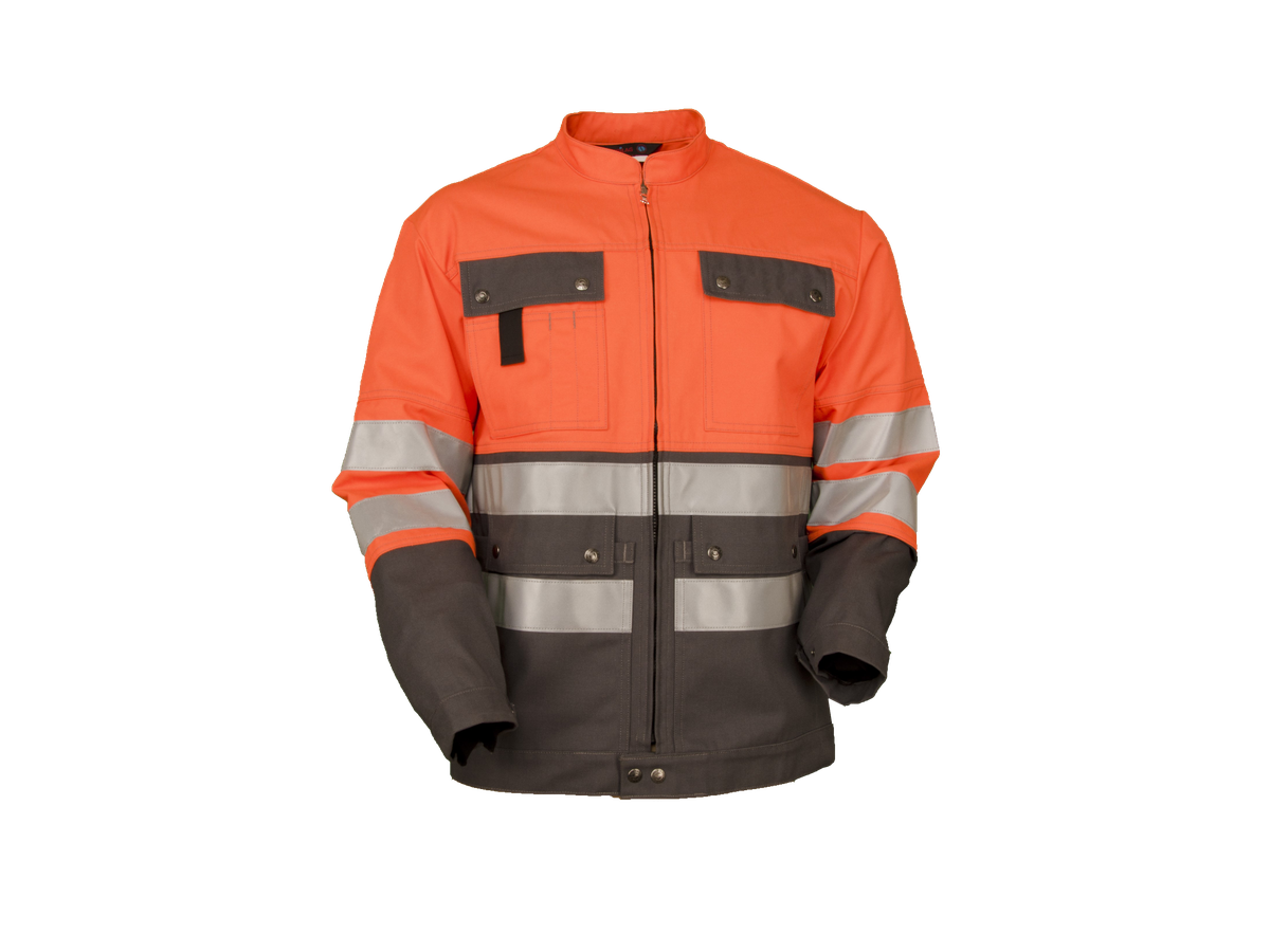 Warn-Jacke Safetyline EN 20471 orange/gris