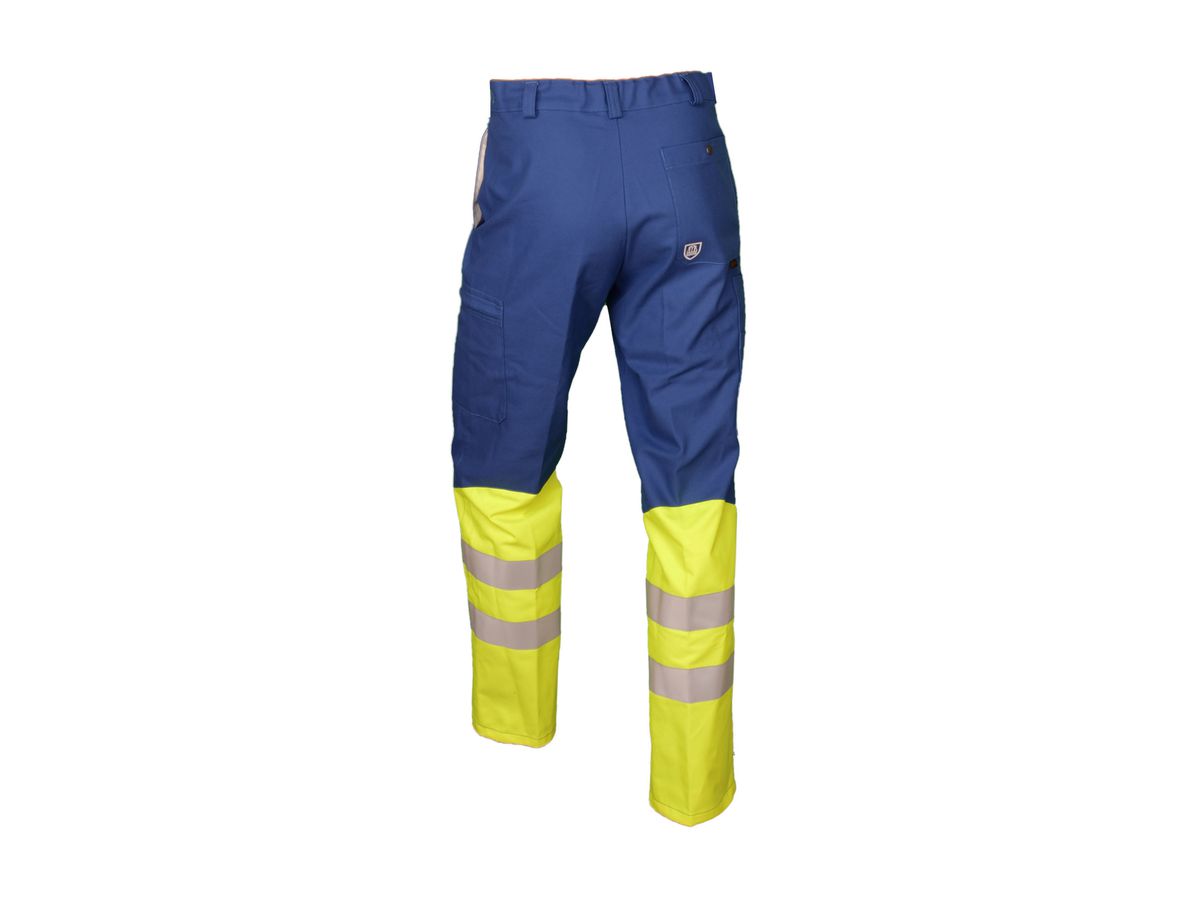 Warn-Bundhose royalblau/leuchtgelb