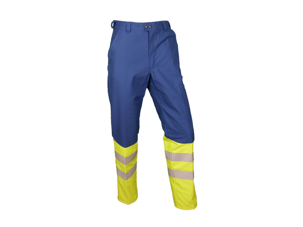 Warn-Bundhose royalblau/leuchtgelb