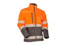 Fleece-Innenjacke orange/grau, Wetterschutzlaminat, EN 20471 KL2