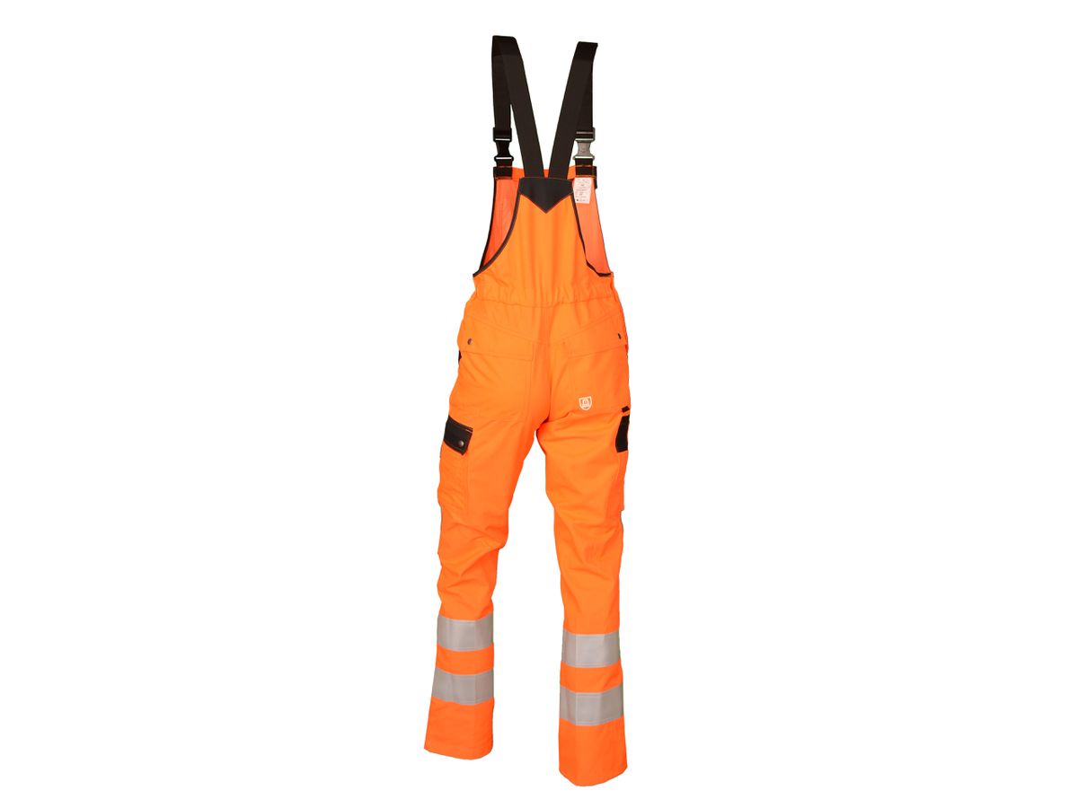 Salopette alta visibilità Safetyline SL EN 20471 arancione/nero