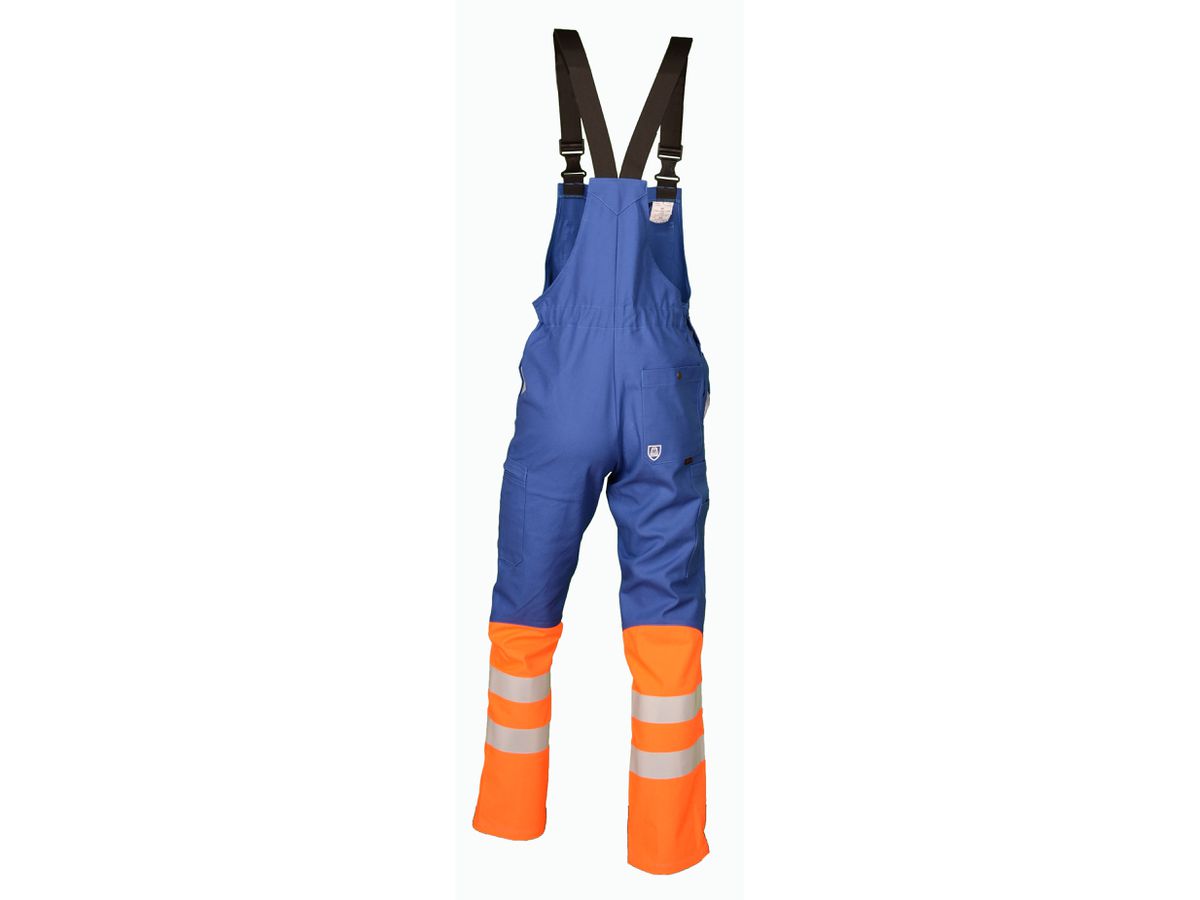 Warnlatzhose royalblau/leuchtorange