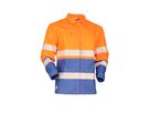 Warnjacke leuchtorange/royalblau