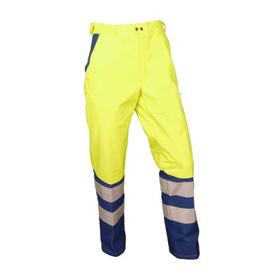 Warn-Bundhose leuchtgelb/royalblau