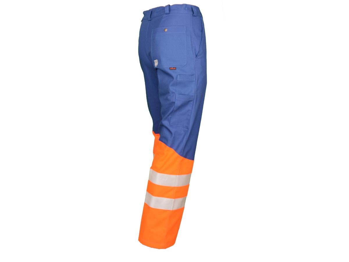 Warn-Bundhose royalblau/leuchtorange