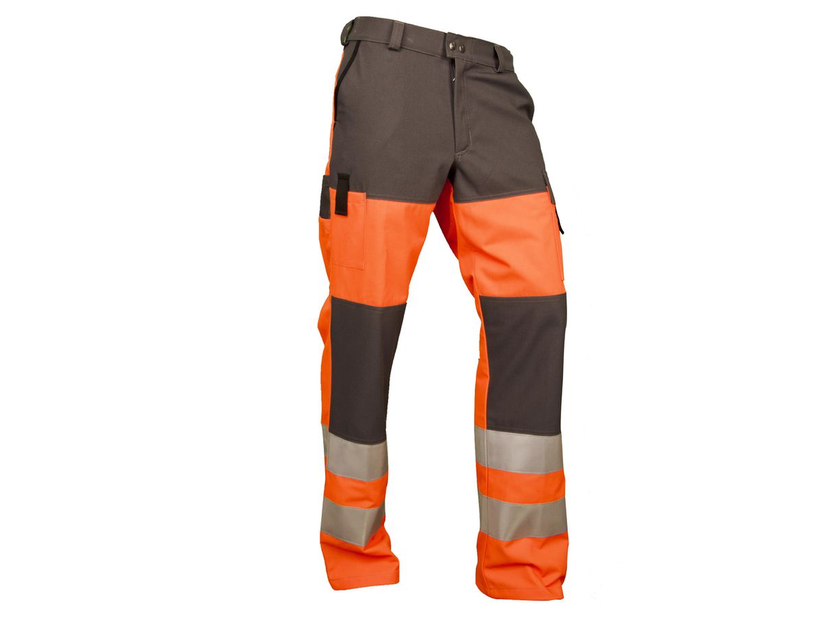 Warn-Bundhose Safetyline EN 20471 orange/grau