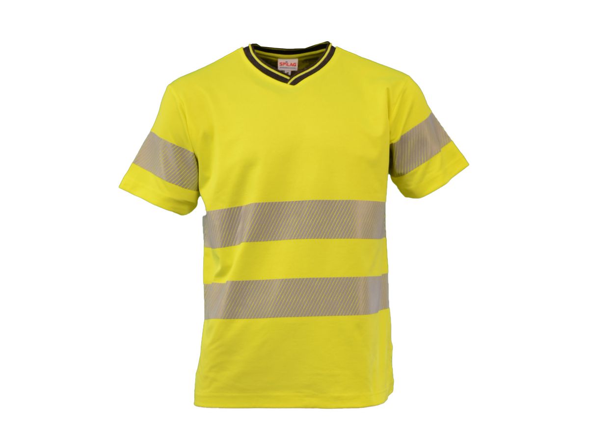 Warn-T-Shirt Bio Cotton EN 20471 Leuchtgelb