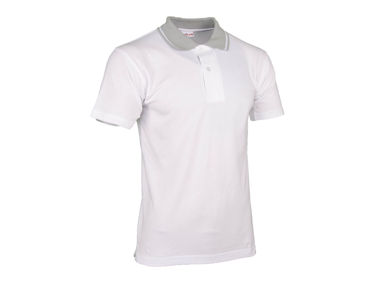 Polo-Shirt Swissline weiss/hellgrau