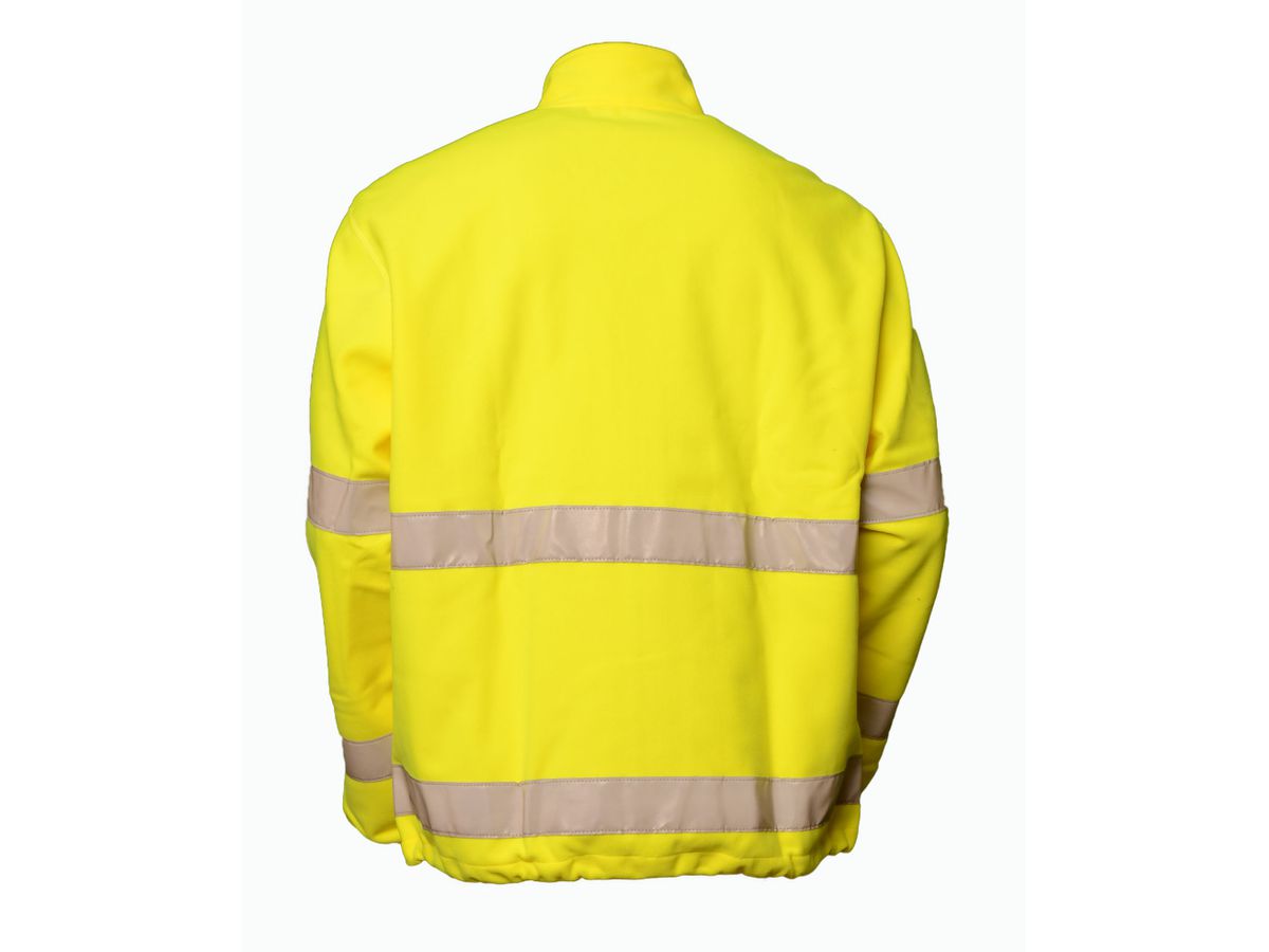 Warn-Fleecejacke Safetyline leuchtgelb, gesperrt