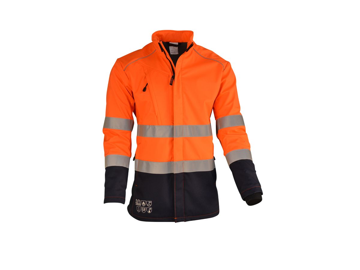 Multi 6-jacket, Softshell orange/navy, WS KL2, normal
