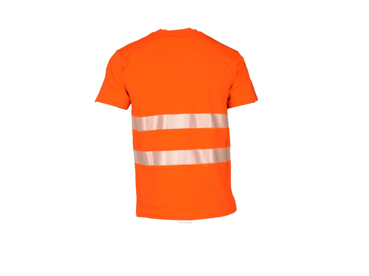 T-Shirt mit Reflextransfer, orange - 100% Baumwolle
