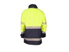 Regenparka EN 20471 HiVis-gelb mit Kontrast marine