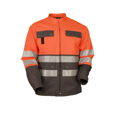 Giacca alta visibilità Safetyline EN 20471 arancione/grigio