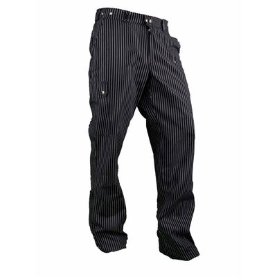 Kochhose Gastroline gestreift schwarz/weiss