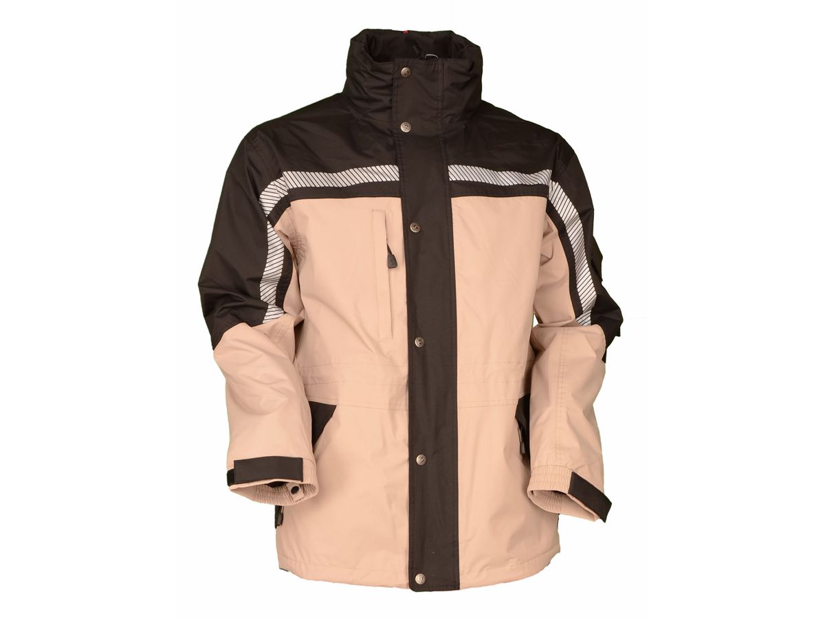 Regenjacke Swissline beige/schwarz