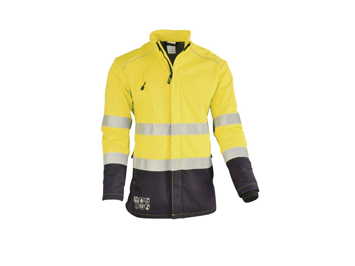 Multi 6-jacket, Softshell yellow/navy, WS KL2, normal