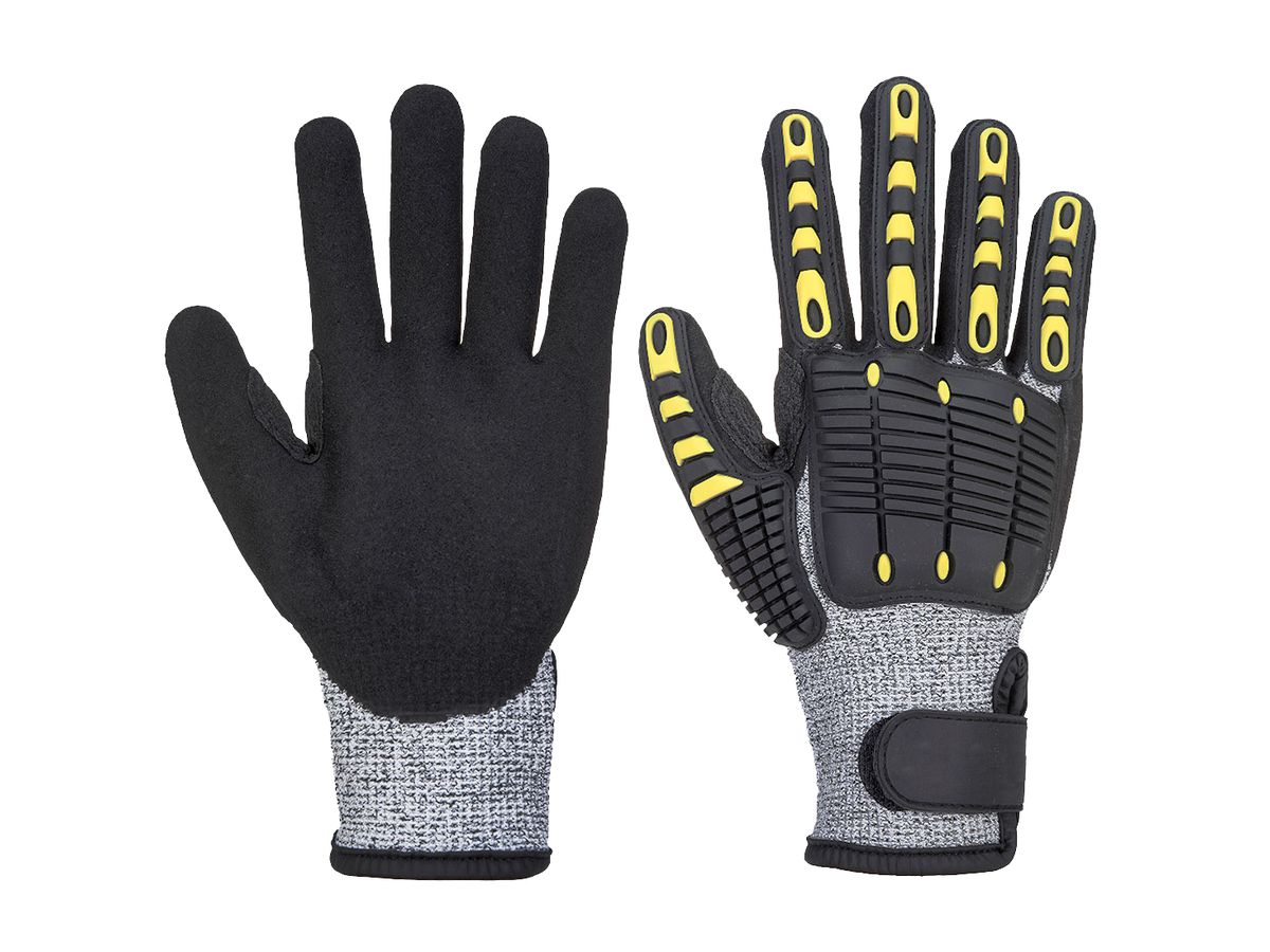 Handschuh Schnittfest-Stossschutz grau/schwarz