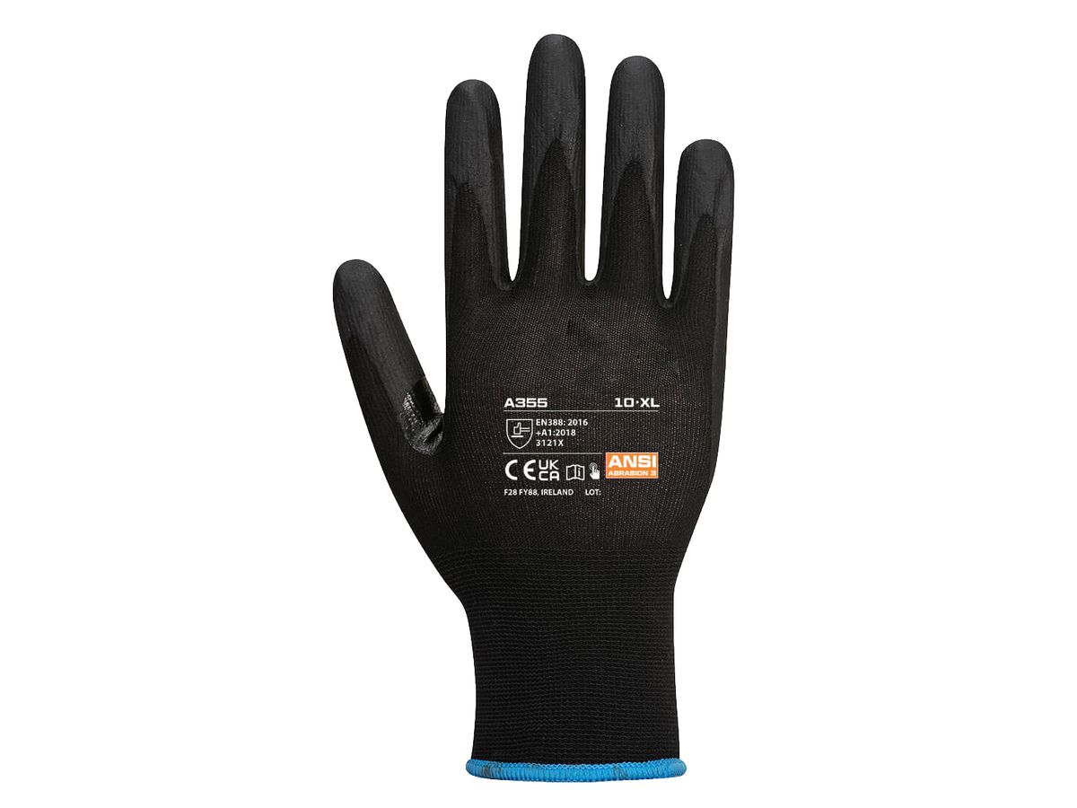 Handschuh Nitril-Schaumstoff-Touchscreen schwarz