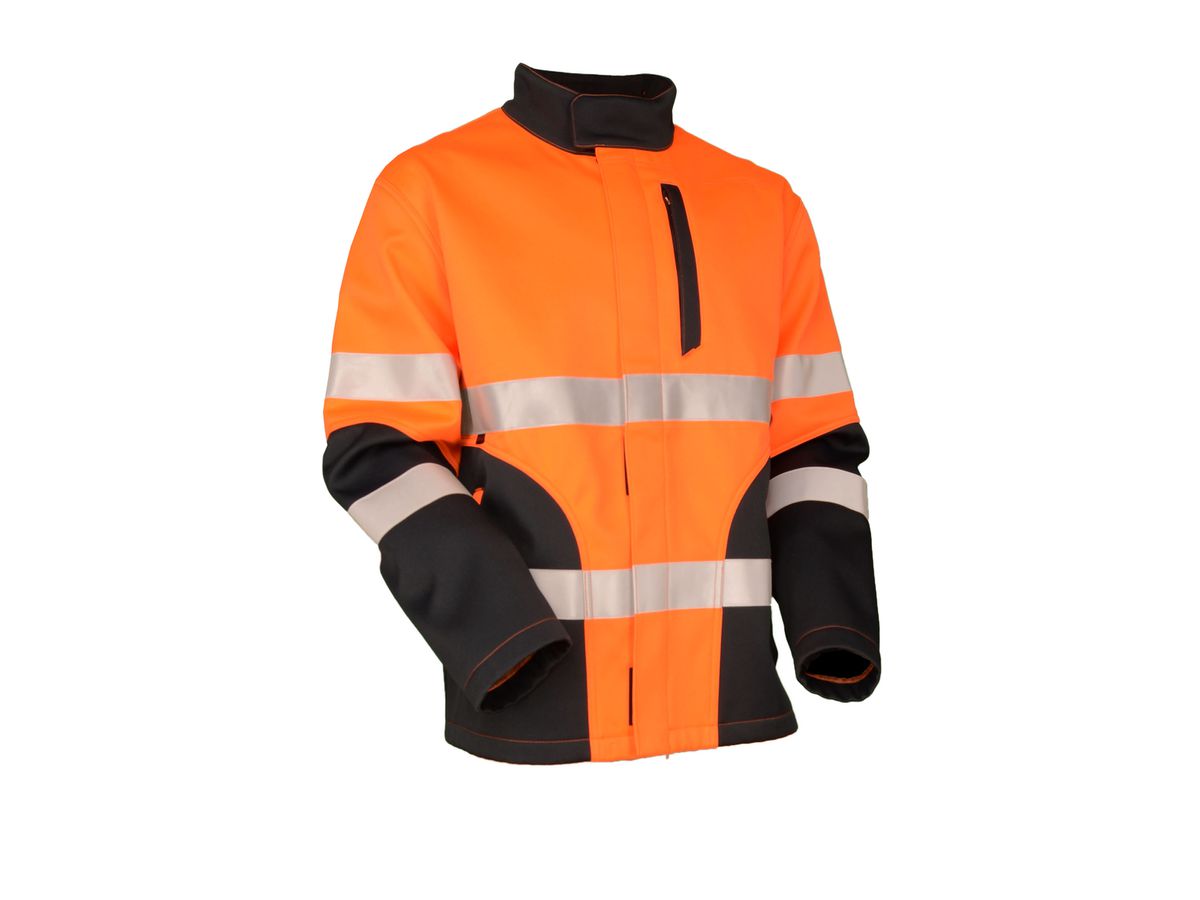 Jacke Safety-line Softshell FR orange/d.blau