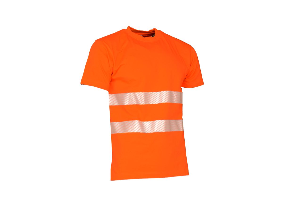 T-Shirt mit Reflextransfer, orange - 100% Baumwolle