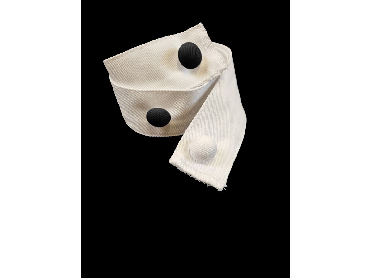 Stoffleisten Knöpfe weiss/schwarz