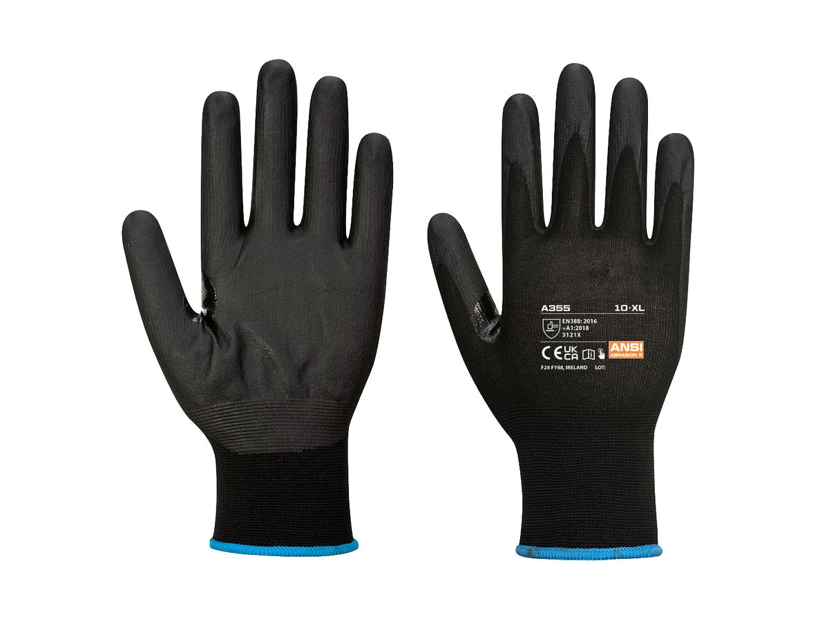 Handschuh Nitril-Schaumstoff-Touchscreen schwarz