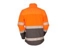 Fleece-Innenjacke orange/grau, Wetterschutzlaminat, EN 20471 KL2